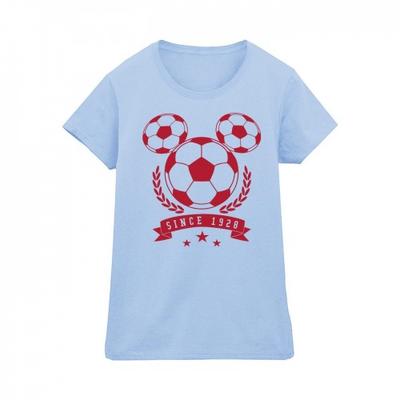 Womens/Ladies Mickey Football Head Cotton T-Shirt