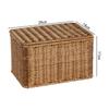 Nordic Style Rattan-Look Woven Storage Box with Lid for Bedroom and Household Organization.