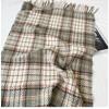 Wool Plaid Thickened Warm Scarf Men Women's New Winter Japanese Style Couple Neck Warmer High-End Feel