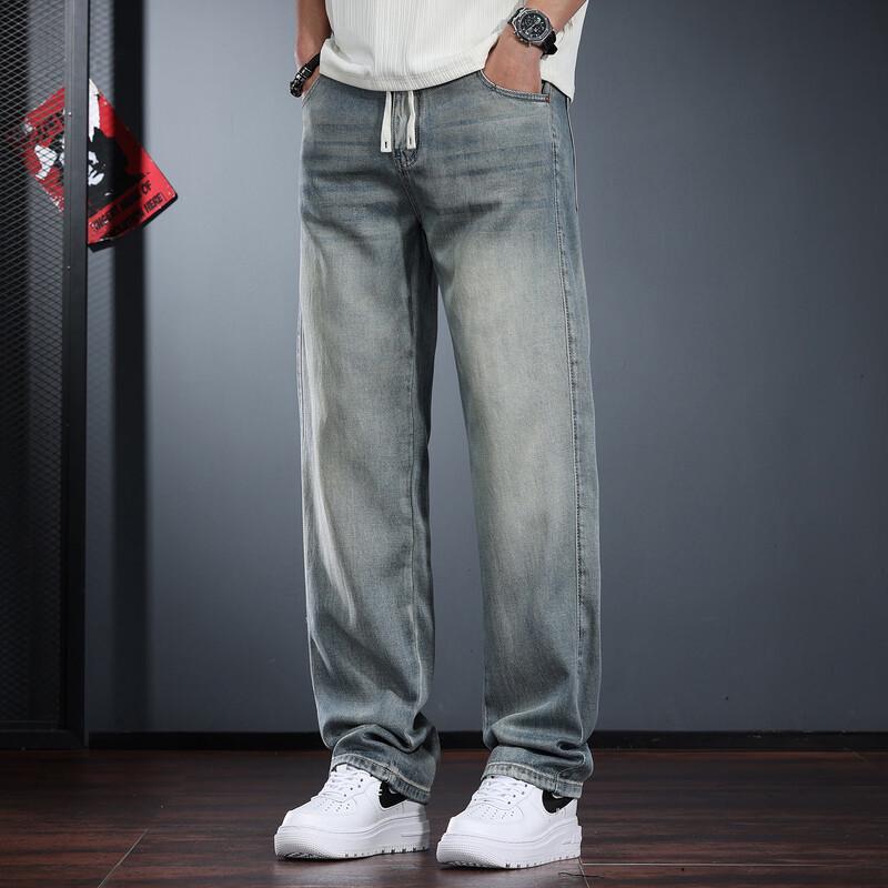 Men's Lyocell Blend Loose Straight Jeans