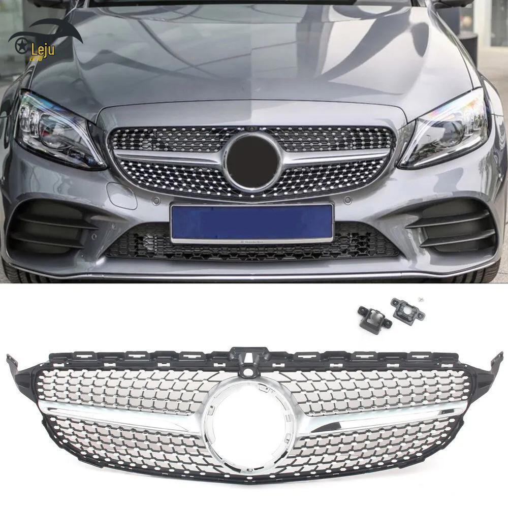 

Передняя решетка радиатора для Mercedes C-Class W205 2019-2023 с отверстием для камеры под эмблему-звезду Black without Hole