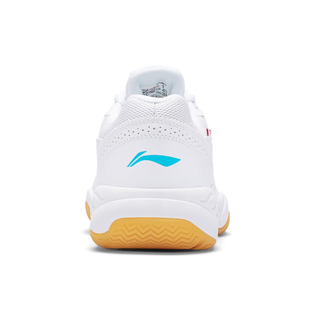 New LiNing Shock Absorbers Slip Resistant Low top Tennis Shoes Unisex White Blue ATTV001-2