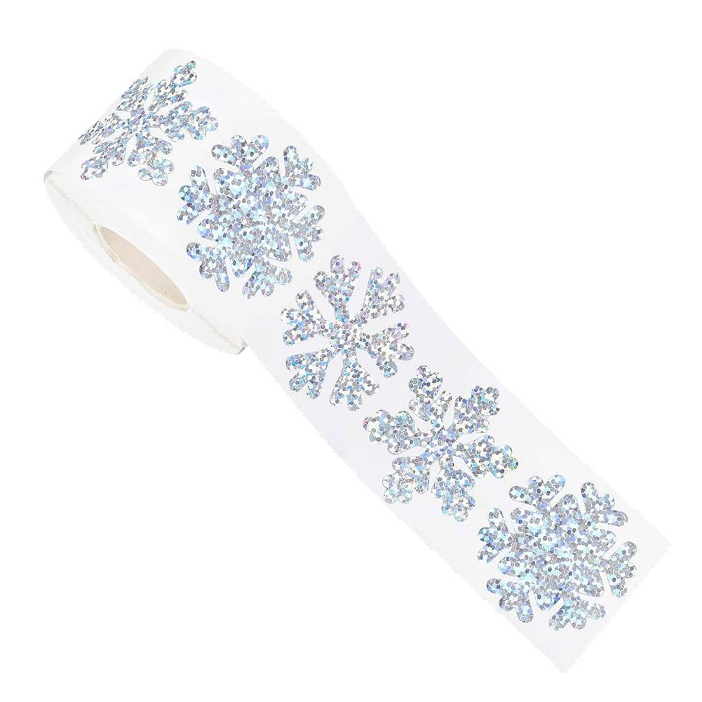 

Blue Snowflake Merry Christmas Sticker Gift Envelope Sealing Label Decoration Stationery Sticker Snowflake Stickers