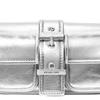 Michael Kors Colby metalen beslag verstelbare schouderband leren tote schoudertas mini dames zilver