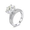 S925 Sterling Silver 5 Carat Moissanite Luxury Engagement Ring