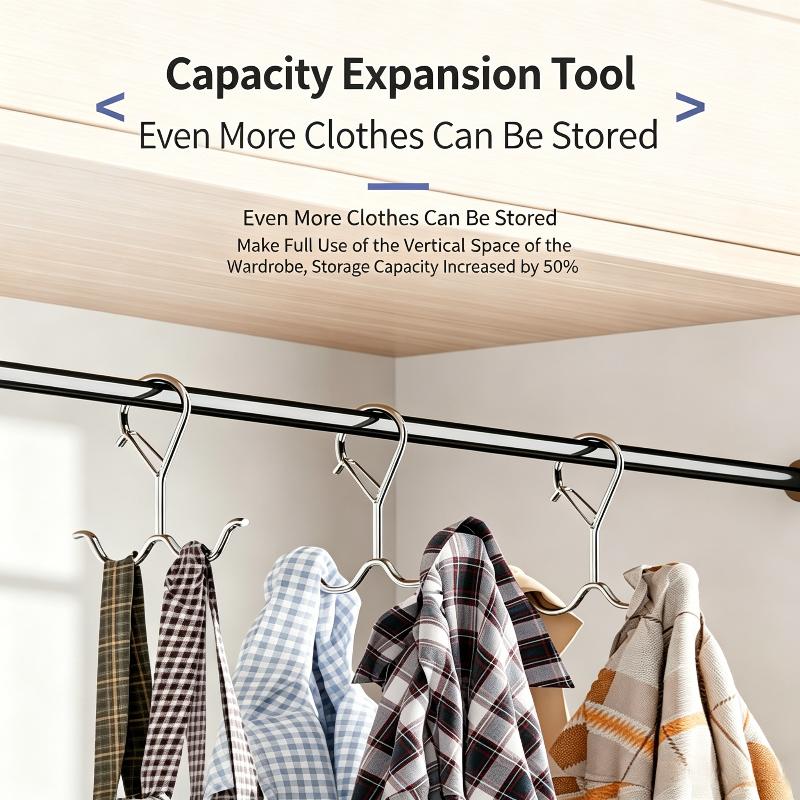 1/5/10Pcs Heavy Duty Double Utility Hooks with Buckle Multi-use Hangers for Clothes Towels Camping Home Use