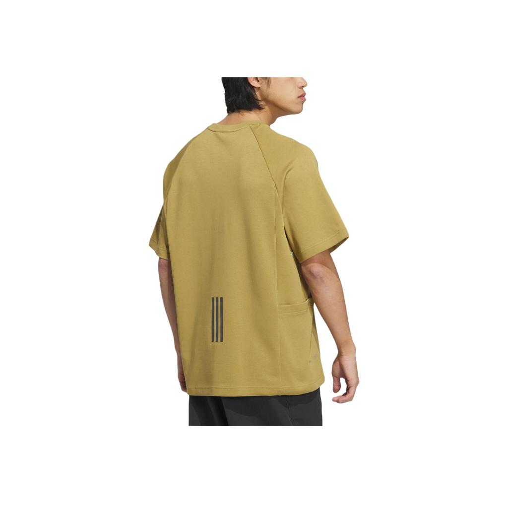 Adidas TH Utility Sports Casual Short Sleeve T-Shirt Men Tops Khaki-Brown JI8665