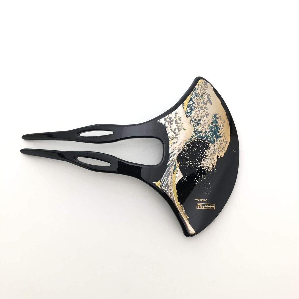 Maeju Lacquerware Lacquer Art Hairpin Wave (B) 4X-132