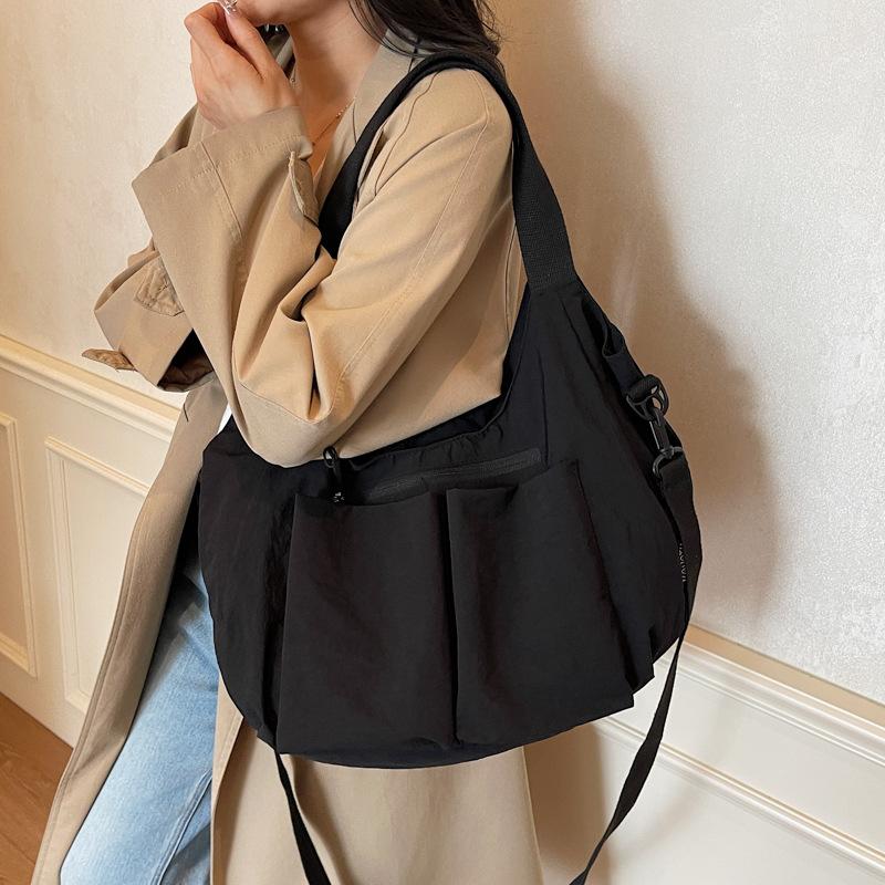 Bag Large Capacity Women's Canvas Tote Bag 2025 New Simple Tote Bag Versatile Shoulder Crossbody Travel Backpack