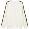 Skechers Striped Outdoor Casual Sports Logo Letter Print Pattern Pullover Long Sleeve Sweatshirt Unisex Sweatshirt Off-White L424U047-0074