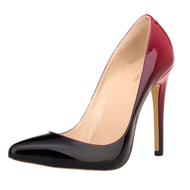 Women Pumps Fashion Gradient Color High Heels Classic Pointed Toes Thin Heel Stilettos Ship On Jazz Dance Party Wedding Shoes