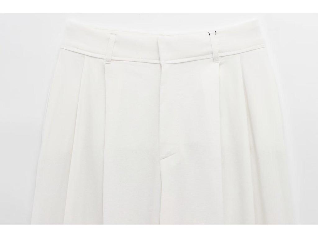 2025 Spring Women's European & American Pleated Strapless Top with Casual Long Pants