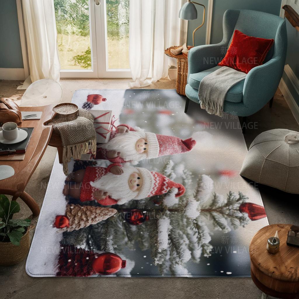 Koberec ke vchodu do domu Rohožka ke dveřím do domu Obývací pokoj Vana Koupelna Protiskluzové koberce s absorpcí vody vana Veselé Vánoce zima