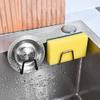 Sponge Rack Rustproof Stainless Steel Sponge Holder with Strong Adhesive No Punch Quick Drain Organizer for Kitchen Sink