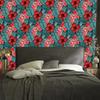 Exotic Flowers and Leaves Wallpaper for Living Room and Bedroom 50x1000