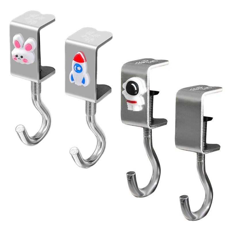 New Adjustable Rotatable Removable Table Edge Storage Hook Office Desktop Hooks School Office Student Bag Water Bottle Hooks