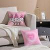 Fashion Pink Number Iucky 7 Pillow Case Comfort Sofa Bed Silky elegant Invisible zipper Decorative cushion cover