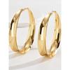 Accessible Luxury Fashion Simplicity and Exaggeration Glossy Metal Big Ear Ring