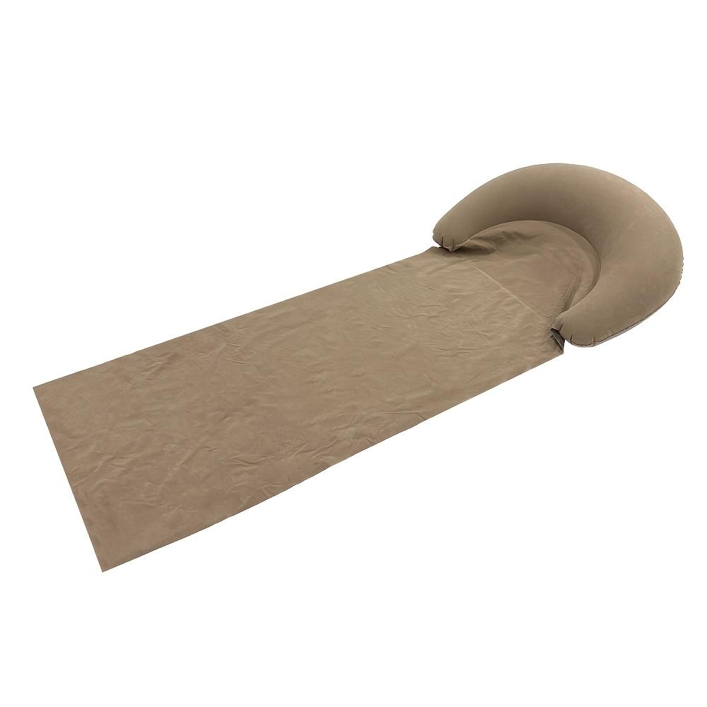 1Pc Inflatable Beach Mat, PVC Inflatable Cushion, Foldable Beach Sleeping Pad, Suitable For Outdoor Activities, Moisture-Proof And Portable Design