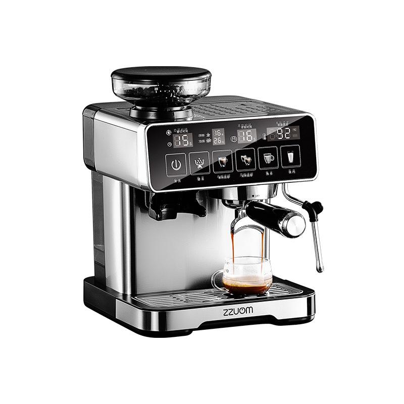 Smart Espresso Machine with Integrated Grinder & Milk Frother