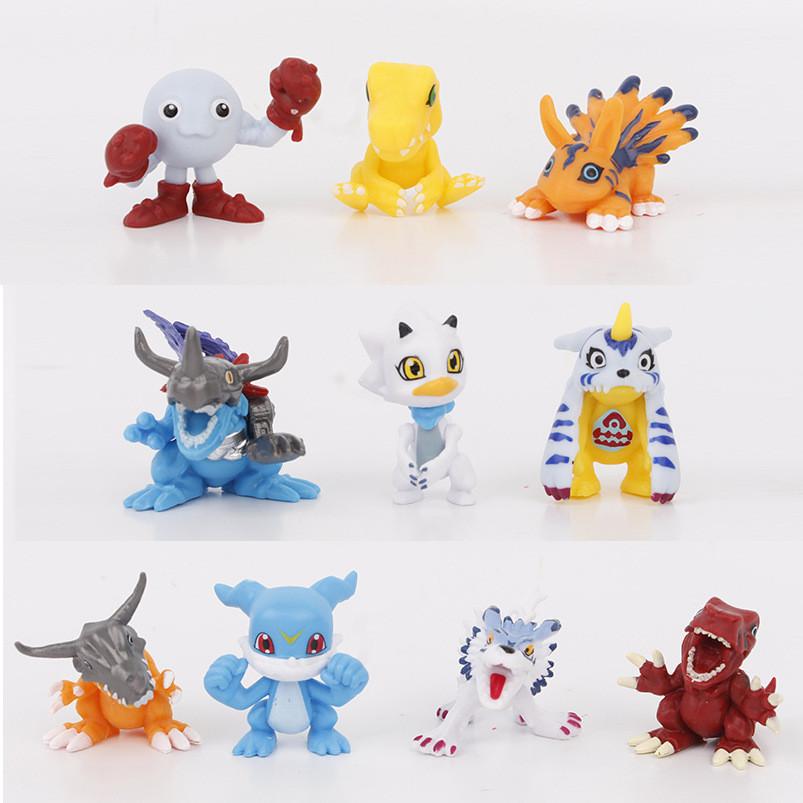 Digitalisiertes Digimon Vmon Agumon Gabumon Greymon Figurenset Sammlerspielzeug