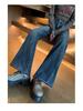 Women's Retro High-Waisted Flare Jeans (Spring/Autumn 2024) - Slimming Wide-Leg, Non-Clinging Design