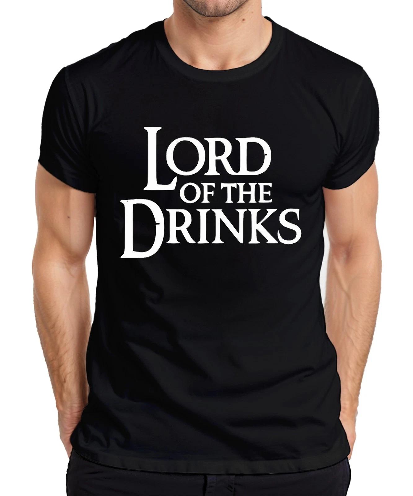 Lord of the Drinks Bier Spruch Herr der Ringe Parodie Party Bar Herren T-Shirt XS