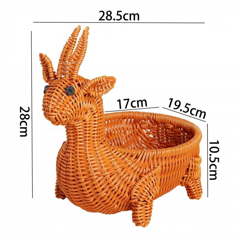 Cartoon Animal Shape Plastic Storage Basket Fruit Snacks Remote Controls Kitchen Decor