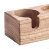 Beech Wood Manual Coffee Tamper Holder Bracket Station Tamping Tool Stand Rustic Barista Tools for ,