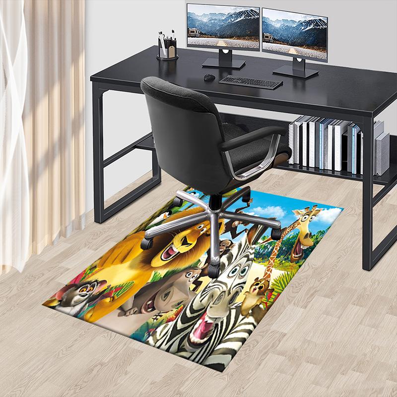 Jungle Safari Adventure Carpet For Playroom Bedroom Living Room Sofa Home Decorkids Game Area Rug Nonslip Floor Mat