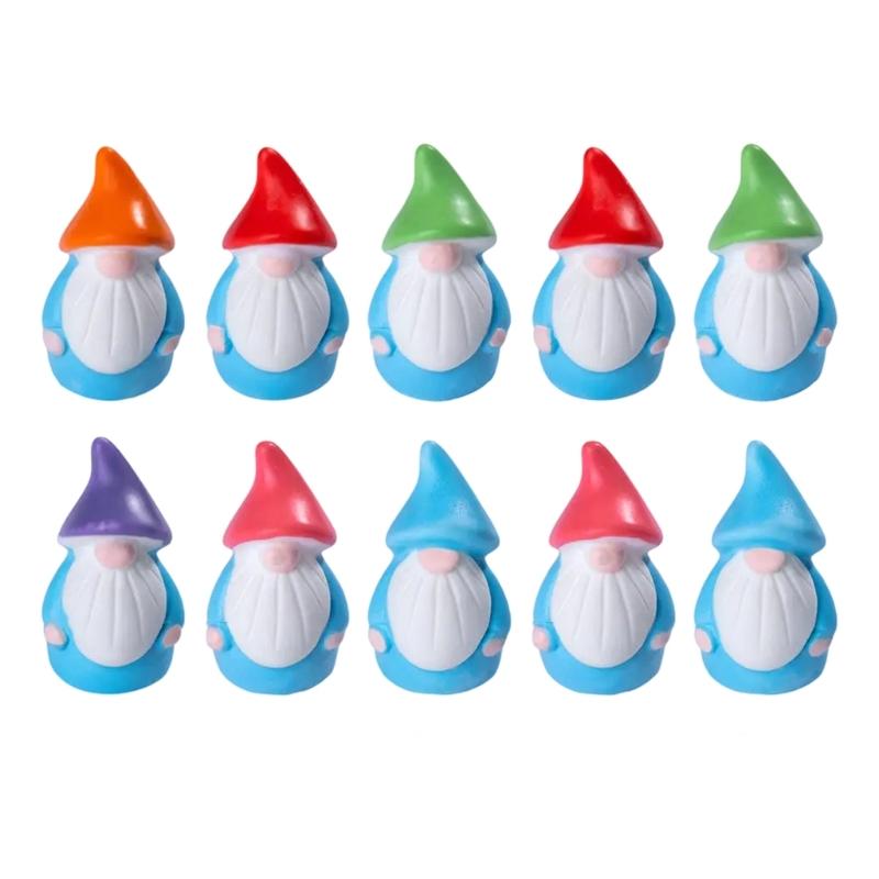 

10pcs Random Color Mini Gnomes Statues Durability Resin Gnomes Decorations For Office And Party Gift Desk Sculptures 1