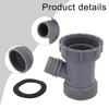 Female Pipe Connector Kitchen Sink Drain Adapter Space-saving Design Time-saving Installation Grey Home Plumbing Solutions