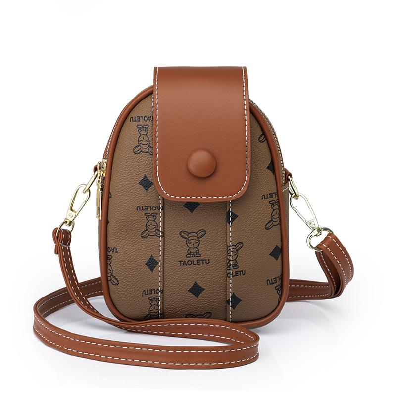 Vertical Zipper Women's Bag Fashionable and Lightweight Single-shoulder Crossbody Mobile Phone Bag