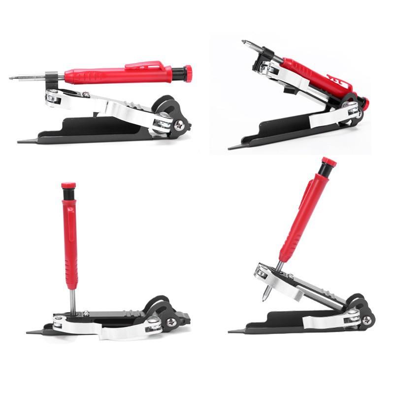 Multi-Function Scribing Tool Construction Pencil DIY Graffiti Line Measurement Tool Woodworking Adjustable Marking Tool