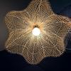 Japanese Style Wabi-sabi Retro Rattan Chandelier Creative Living Room Restaurant Box Pendants LIghts Hotel Living Room Lamps LED