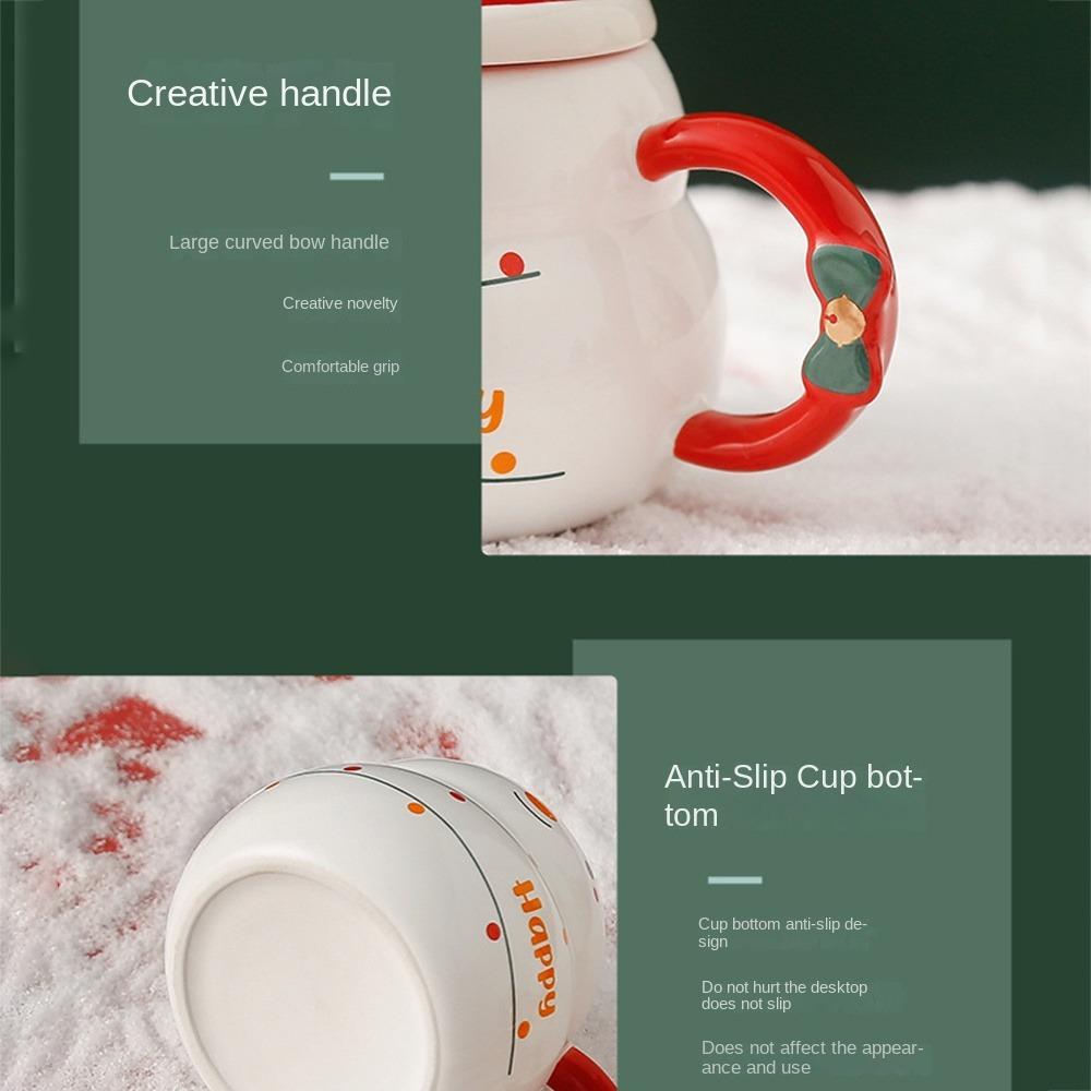 Weihnachtsgeschenke Keramiktassen Kreative Keramik-Kaffeetasse Neues Design Tassen für Paare Büro Zuhause