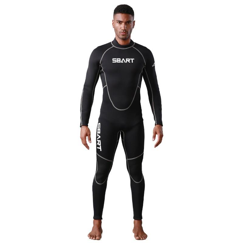Mens 3mm Neoprene Wetsuit Full Body Dive Suit Snorkeling Winter Swimming Surfing Thermal Protection