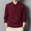 Men's Merino Wool Turn-Down Collar Sweater, Solid Color, Long-Sleeve, 2024 Autumn Collection