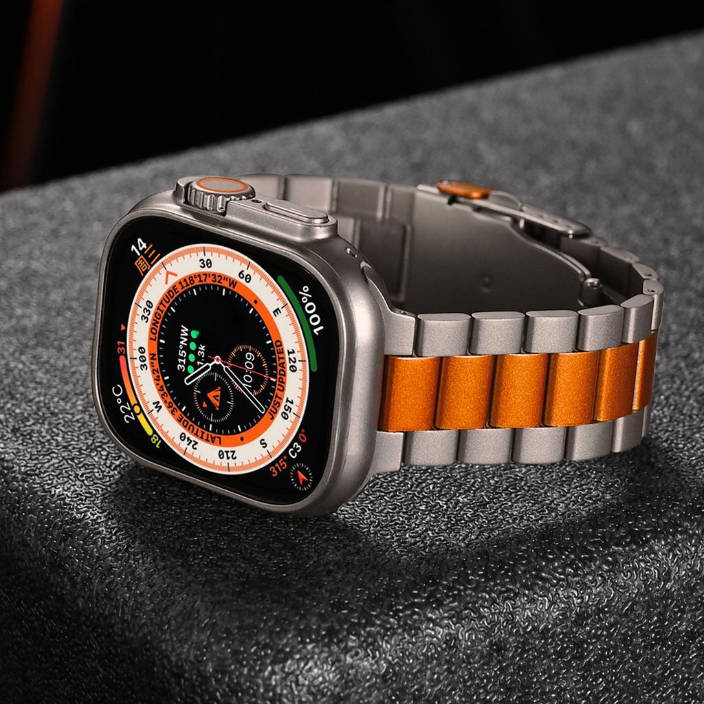 Titanium Bracelet For Apple Watch Ultra 2 49mm 45mm 44mm 42mm Mens Business Band For iWatch Series 9 6 5 4 Se 7 8 Metal Bracelet