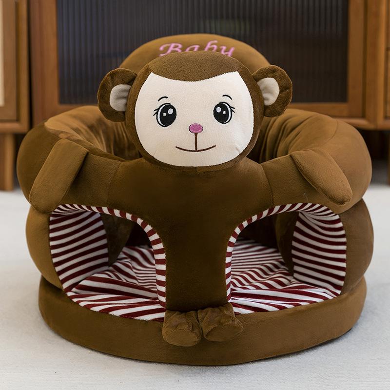 Asiento Escolar Infantil Anticaída y Antideslizante con Fondo Redondo, Respaldo Alto que No Daña la Columna Vertebral, Cómodo para Bebé, Sofá Pequeño con Artefacto para Bebé