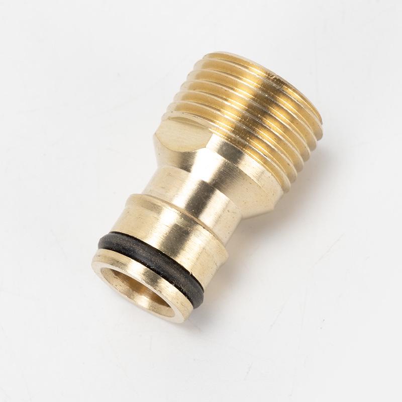 Copper Quick-Connect Faucet & Pipe Connector with Internal/External Thread - Fits 4mm & 6mm.