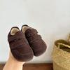 Korean Children's Birkenstocks, Boys' Winter Velvet Casual Shoes, Velcro Retro Girls' Two Cotton Shoes, Warm and Non-slip