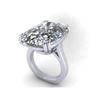 Blue Topaz Oval Cut Engagement Ring for Women Stylish Wedding Proposal Jewelry Gift