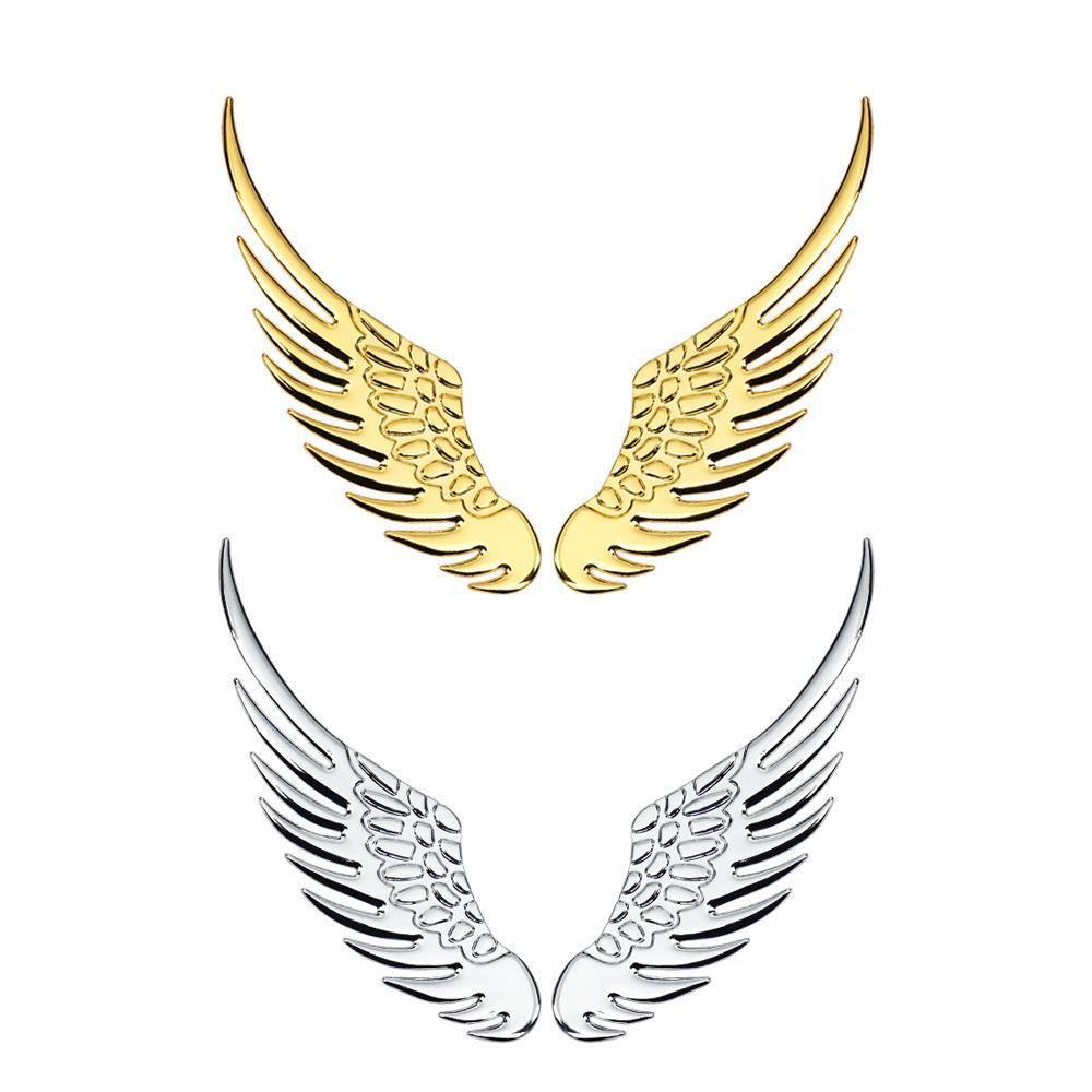 Car Exterior Angel Wing Emblem Stickers - Pair