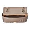Gucci GG Marmont Spring Clip Flap Quilted V Leather Mini Shoulder Bag Women Shoulder Bag Gray-Brown 446744-AAER0-1523
