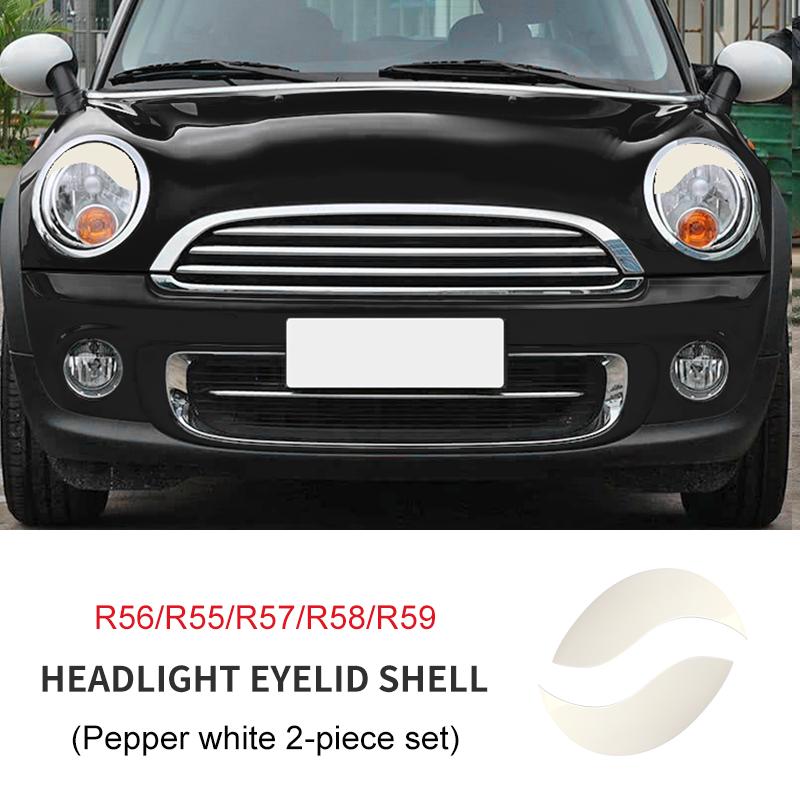 ABS Glänzend Und Matt Schwarz Farbe Wütendes Augenlid Für MINI Cooper F65 F66 F54 F55 F56 F57 R55 R56 R57 R58 R59 Auto-Scheinwerferaufkleber