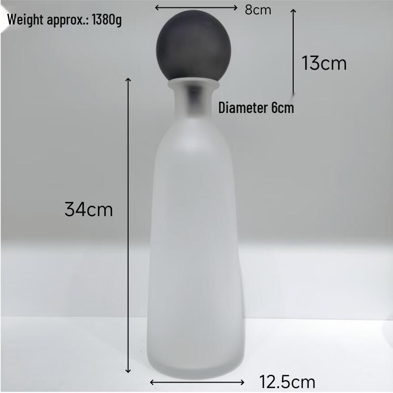 Ruijie Modern Minimalist Frosted Glass Vase with Lid