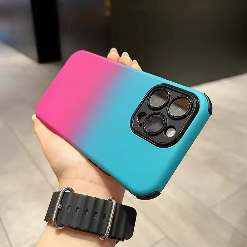 Applicable To Apple 15 Mobile Phone Case Gradient Four Corner Anti Fall IPhone14promax Two In One 13 Full Inclusive Protection Case