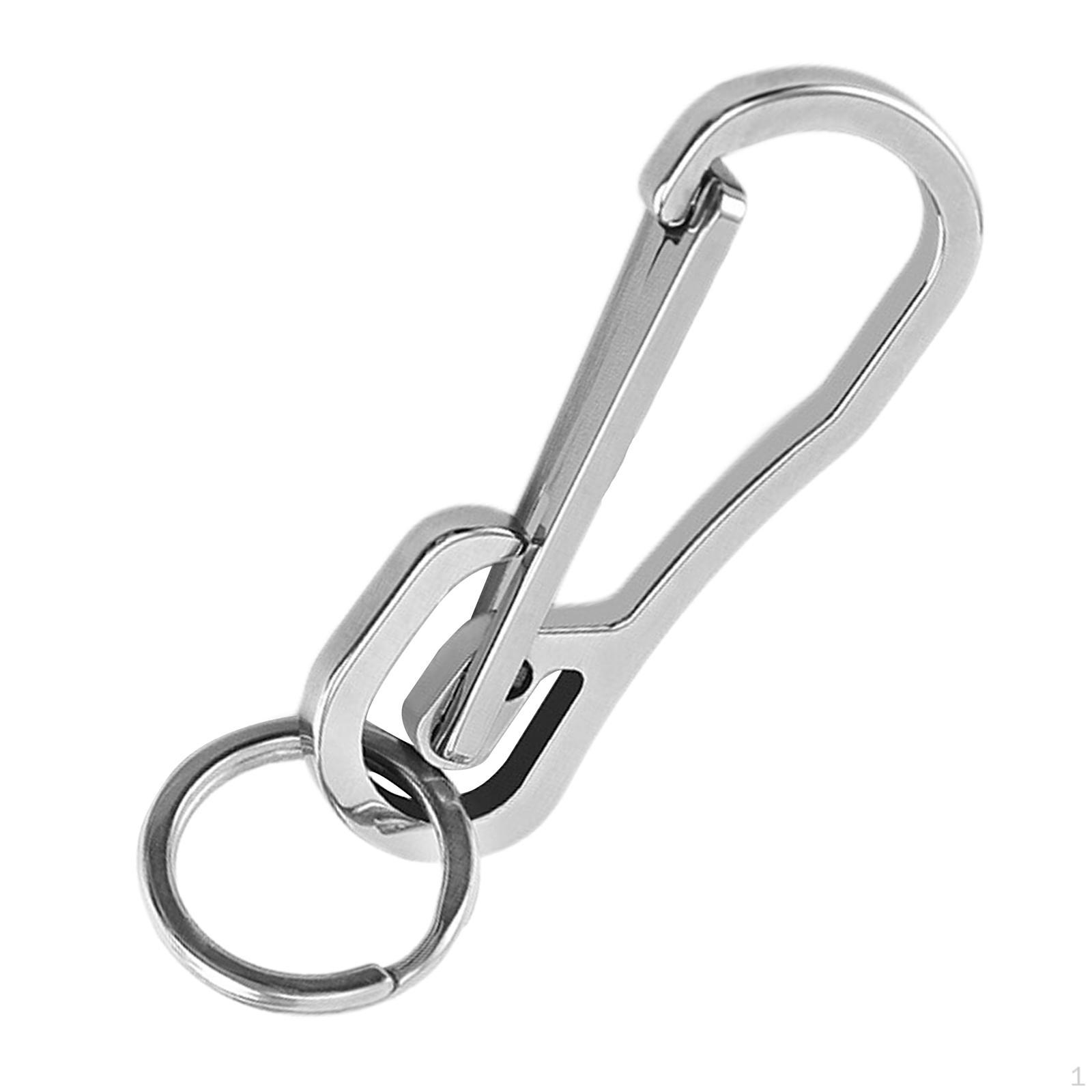 

Carabiner Keychain Keyring Hook Buckle Anti Lost Clip Holder for Camping Silver