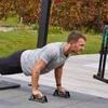 2pcs Folding Push-Up Bar Triangle Support Storage Push-Up Equipment Non-slip Stable Fat Burning Exercise for Home Gym Travel